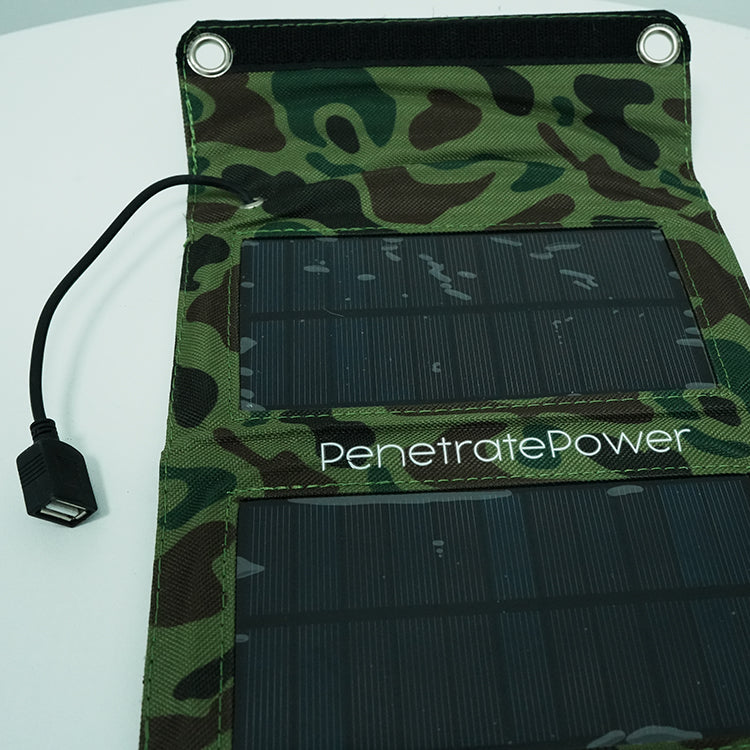 PenetratePower 10W Portable Solar Charger, USB-A, Foldable Solar Panel for Camping