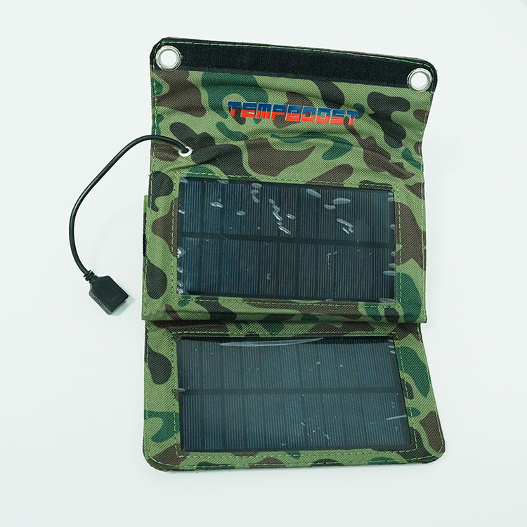 TempBoost 10W Portable Solar Charger, USB-A, Foldable Solar Panel for Camping